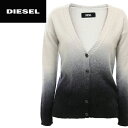 ★DIESEL ディーゼル レディース★アンゴラ混 グラデーションニット サイドスリット セーター 長袖カーディガン【M-SHANTY】【サイズXS】【グレージュ×ダークネイビー】die-l-t-80-168