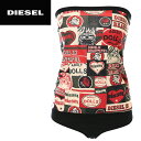 ★DIESEL ディーゼル レディース★総柄 プリント チュ...