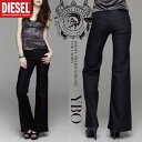 ★DIESELディーゼルレディース★エナメルパッチストレッチフレアジーンズ デニムパンツdie-l-p-28-052