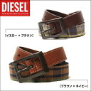 ■DIESELディーゼル男女兼用■レザー×キャンバス地コンビ細レザーベルト☆10/27日20:00〜10/27日23:59☆