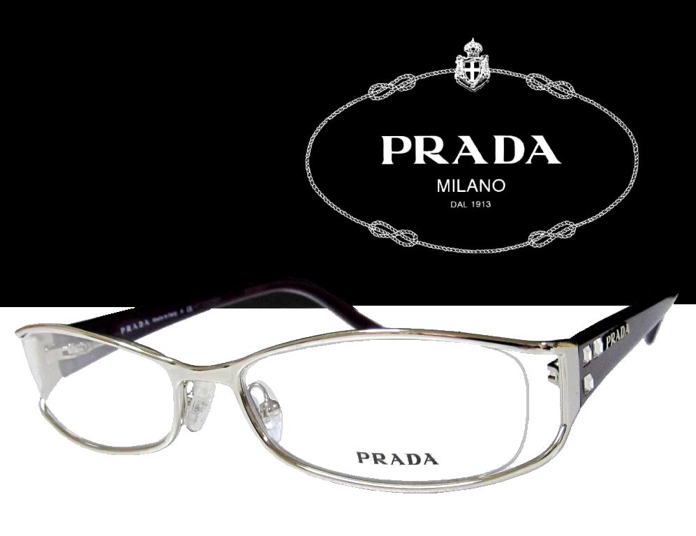 ☆送料無料・税込　【PRADA】　プラダ　メガネフレーム　　PR56LV 　 7WO-1O1 シルバー/パープル　　国内正規品