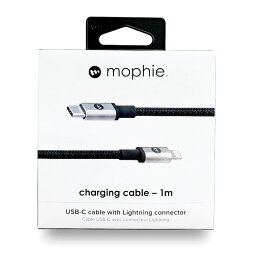 mophie Apple 認証品 Lightning - Type-C USB-C-ライトニング<strong>ケーブル</strong> 1m <strong>ケーブル</strong> 充電 通信 <strong>高耐久</strong> 高速充電 急速充電 iPhone iPad ナイロンメッシュ Mfi ブラック USBC-LTG-1M-BLK