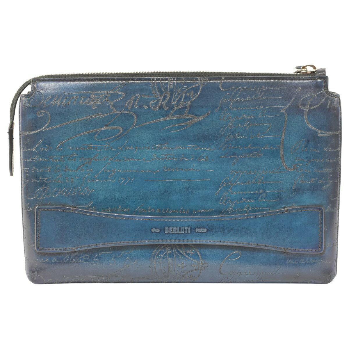 ベルルッティ 美品 パティーヌ スクリット カリグラフィ クラッチバッグ テルシオ レザー オールインワン セカンドバッグ BERLUTI TERSIO【中古】【RCP】