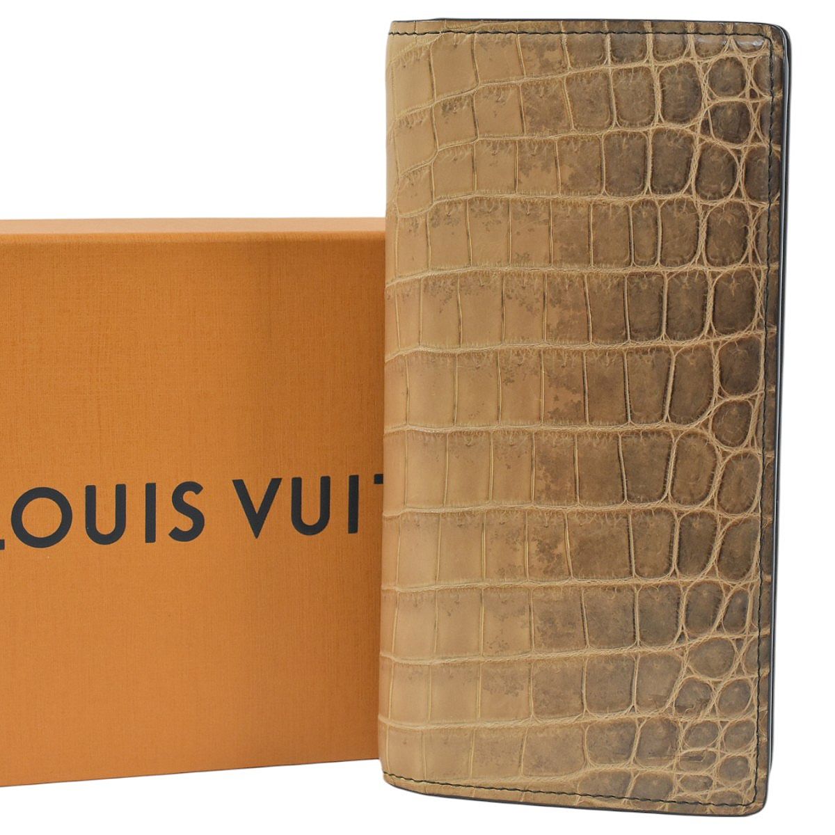 ルイ・ヴィトン 超希少 超豪華 サハラ クロコダイル ニロティカス ポルトフォイユ プラザ 小銭入れ付き長財布 LOUIS VUITTON【中古】【RCP】