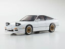 京商 日産 180SX エアロ LED付 ホワイト 【ドリフトタイヤ標準装着済み】 32135W