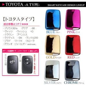 スマートキーケース/スマートキーカバートヨタ車用メタリックTPUケース/ジェリーケース車種専用設計リモコンキーホルダー/TOYOTAABC