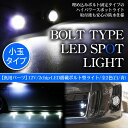 LED デイライト/プロジェクタースポットライト 18mm 埋め込みボルトタイプ/ハイパワーLED搭載 2個セット 【P0223-25】