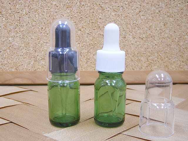 遮光瓶 グリーン 10ml　スポイト/OC付アロマにもおすすめ遮光ビン　
