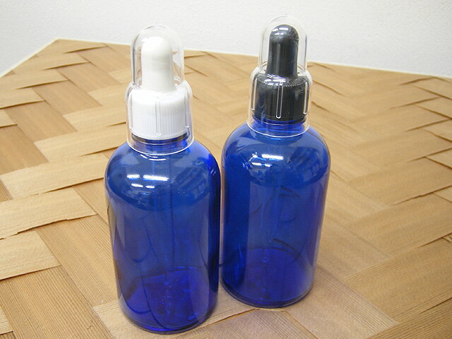 遮光瓶 Tコバルト 100ml スポイト/OC付...:auc-kobin:10000133