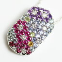 【MN1562】【中古】 K18WG ホワイトゴールド マルチストーンネックレス 0.23ct 8g 40cm 【あす楽】【質屋出品】