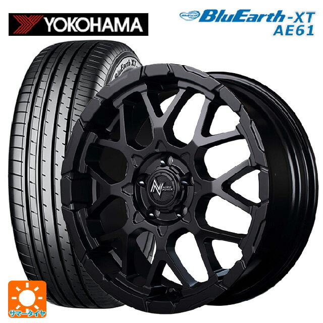【6/15〜16限定 全品P5倍＆クーポン】ミツビシ デリカD5(3DA系)用 215/70R16 100H ヨコハマ ブルーアースXT AE61 エムアイディー ナイトロパワー M28バレットエス セミグロスブラック 新品サマータイヤホイール 4本セット