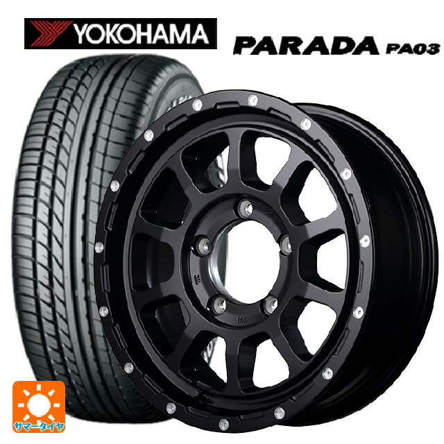 即日発送 2024年製 215/65R16 109/107S ヨコハマ <strong>パラダ</strong> PA03 ホワイトレター マルカサービス ナイトロパワー <strong>M10パーシング</strong>J セミグロスブラック／マシニング 16-5.5J 国産車用 サマータイヤホイール4本セット