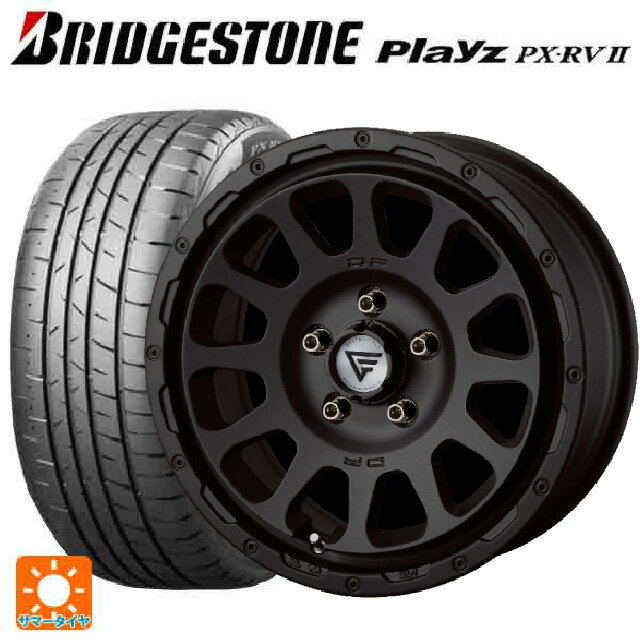 【6/15〜16限定 全品P5倍＆クーポン】トヨタ プリウス(60系)用 195/65R16 92V ブリヂストン プレイズ PX-RV2 正規品 # エクシズルライン デルタフォース オーバル マットブラック 新品サマータイヤホイール 4本セット