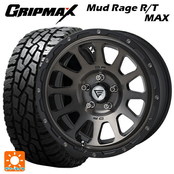トヨタ RAV4(50系)用 225/70R16 102/99R グリップマックス マッドレイジ RTマックス ホワイトレター エクシズルライン デルタフォース オーバル マットスモークポリッシュ 新品サマータイヤホイール 4本セット