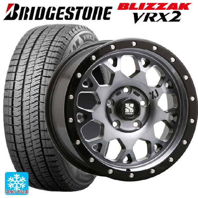 【6/15〜16限定 全品P5倍＆クーポン】トヨタ プリウス(60系)用 2024年製 195/60R17 90Q ブリヂストン ブリザック VRX2 正規品 # エムエルジェイ エクストリームJ XJ04 Gloss Blk. M. Smoke 新品スタッドレスタイヤホイール 4本セット