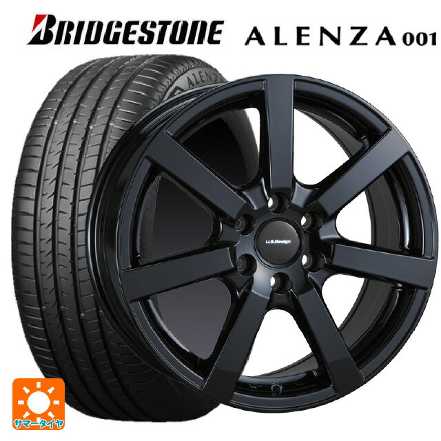 キャデラック XT5クロスオーバー(C1UL)用 2024年製 235/65R18 106V ブリヂストン アレンザ001 正規品 ユーエスデザイン キャスラー グロスブラック 新品サマータイヤホイール 4本セット