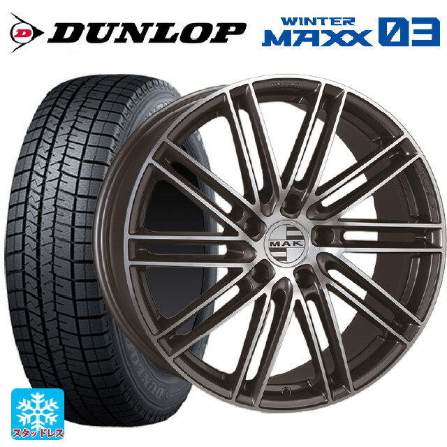 ポルシェ タイカン(J1系)用 [F]:245/45R20 103Q XL [R]:285/40R20 108R XL ダンロップ ウィンターマックス 03(WM03) 阿部商会 マック ライプツィヒ ガンメタリックミラー 新品スタッドレスタイヤホイール 4本セット