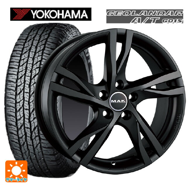 ジャガー E-PACE(DF2系)用 235/60R18 107H XL ヨコハマ ジオランダー A/T G015 ブラックレター マック ストックホルム マットチタン 新品サマータイヤホイール 4本セット