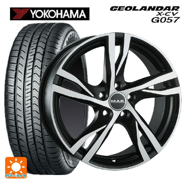 ジャガー F-PACE(DC系)用 255/55R19 111W XL ヨコハマ ジオランダー X-CV G057 マック ストックホルム アイスブラック 新品サマータイヤホイール 4本セット