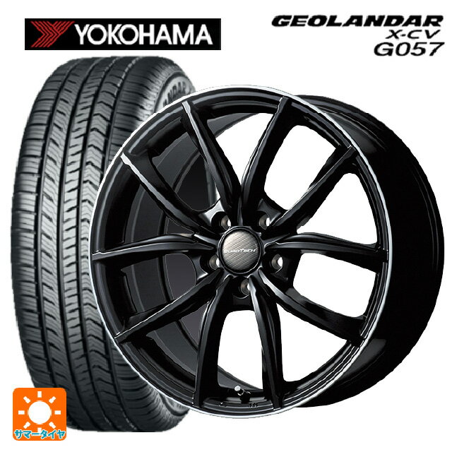 【6/15〜16限定 全品P5倍＆クーポン】マセラティ レヴァンテ(MLE30系)用 265/50R19 110W XL ヨコハマ ジオランダー X-CV G057 正規品 ユーロテック MPライン マットブラック/リムポリッシュ 新品サマータイヤホイール 4本セット
