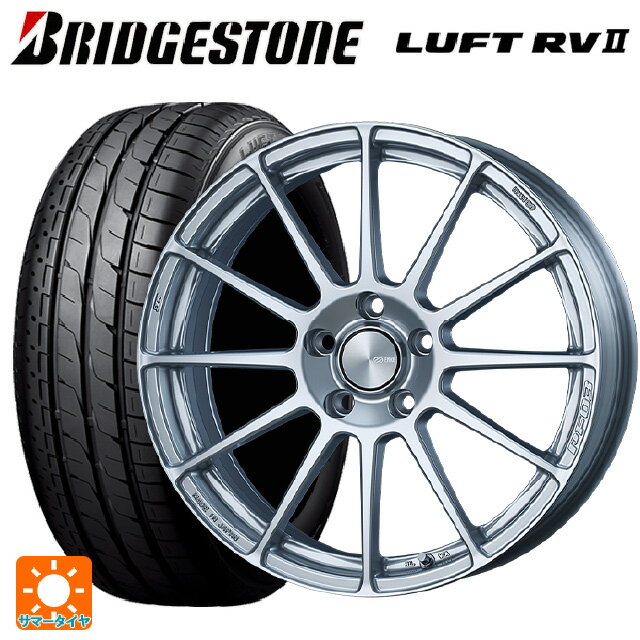 ホンダ ZR-V(RZ4)用 225/55R18 98V ブリヂストン ルフトRV2(日本製) 正規品 # エンケイ パフォーマンスライン PF03 スパークルシルバー 新品サマータイヤホイール 4本セット
