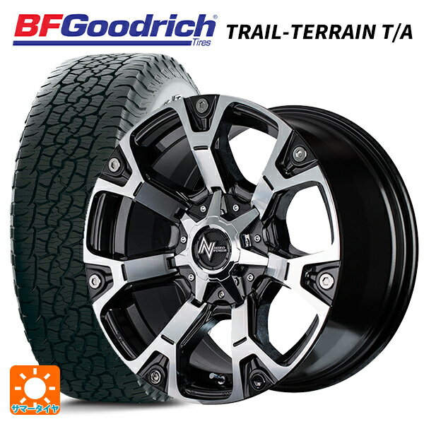 【6/15〜16限定 全品P5倍＆クーポン】ミツビシ トライトン(GSRグレード)(LC2T)用 265/65R17 112T BFグッドリッチ トレイルテレーン T/A ホワイトレター 正規品 エムアイディー ナイトロパワー ウォーヘッド ダークガンメタ/ミラーカット 新品サマータイヤホイール 4本セット