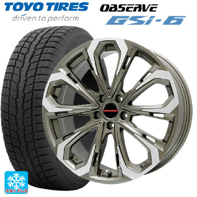 【最大3万円OFFクーポン 5/16 1:59迄】225/55R18 98Q トーヨー オブザーブ GSI-6 ビックウェイ レイシーン プラバ 5X BR/P 18-7J 国産車用 スタッドレスタイヤホイール4本セット