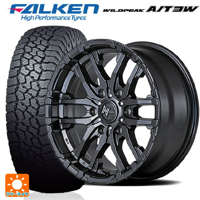 ミツビシ トライトン(GSRグレード)(LC2T)用 265/65R17 116S ファルケン ワイルドピーク AT3W エムアイディー ナイトロパワー M26 クロスファング バレルブラック/ドリルド 新品サマータイヤホイール 4本セット