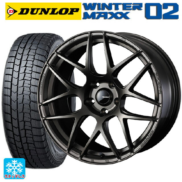 【6/22 20時〜 全品P5倍＆クーポン】トヨタ プリウス(60系)用 195/60R17 90Q ダンロップ ウィンターマックス 02(WM02) ウェッズ ウェッズスポーツ SA27R EJ-BRONZE 新品スタッドレスタイヤホイール 4本セット