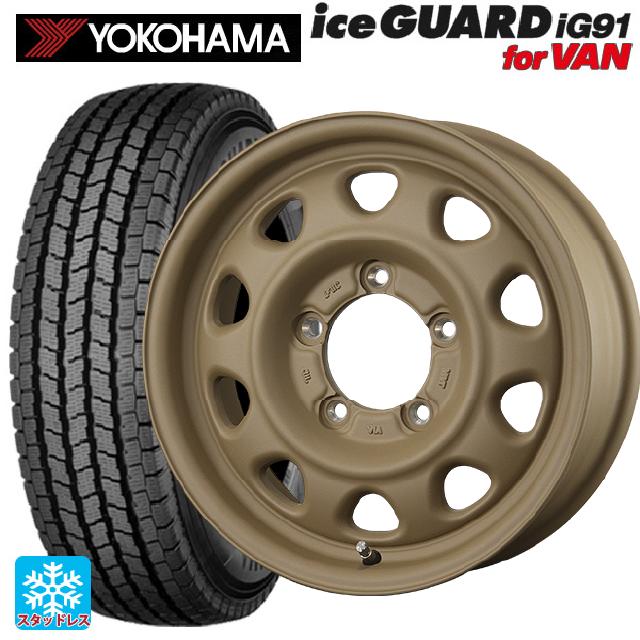 【6/22 20時〜 全品P5倍＆クーポン】スズキ ジムニー(64系)用 185/85R16 111/109L ヨコハマ アイスガード IG91 for VAN トピー ランドフット SWZ CAFE LATTE 新品スタッドレスタイヤホイール 4本セット