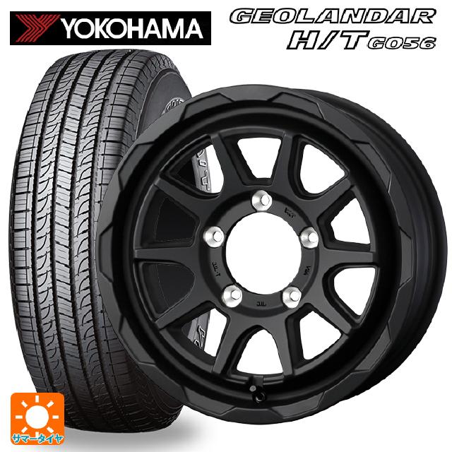 スズキ ジムニーノマド(JC74W)用 195/80R15 107/105L ヨコハマ ジオランダー H/T G056 ホワイトレター 正規品 # ウェッズ マッドヴァンス06 フルマットブラック 新品サマータイヤホイール 5本セット