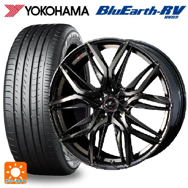 【6/22 20時〜 全品P5倍＆クーポン】トヨタ プリウス(60系)用 225/45R19 96W XL ヨコハマ ブルーアース RV03 # ウェッズ レオニス LM PBMC/TI 新品サマータイヤホイール 4本セット