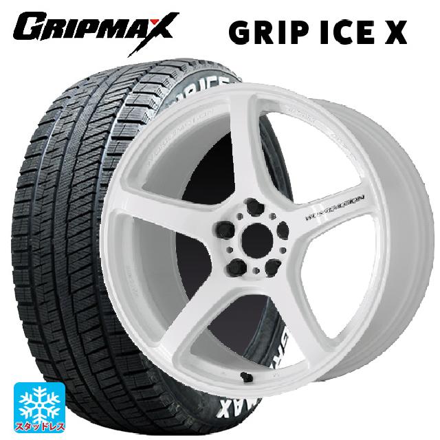 【6/22 20時〜 全品P5倍＆クーポン】トヨタ プリウス(60系)用 195/60R17 90T グリップマックス グリップアイスX ホワイトレター ワーク エモーション T5R ICW 新品スタッドレスタイヤホイール 4本セット
