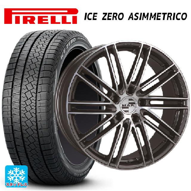 ポルシェ タイカン(J1系)用 [F]:245/45R20 103H XL [R]:285/40R20 108Q XL ピレリ アイスゼロ アシンメトリコ 正規品 阿部商会 マック ライプツィヒ ガンメタリックミラー 新品スタッドレスタイヤホイール 4本セット