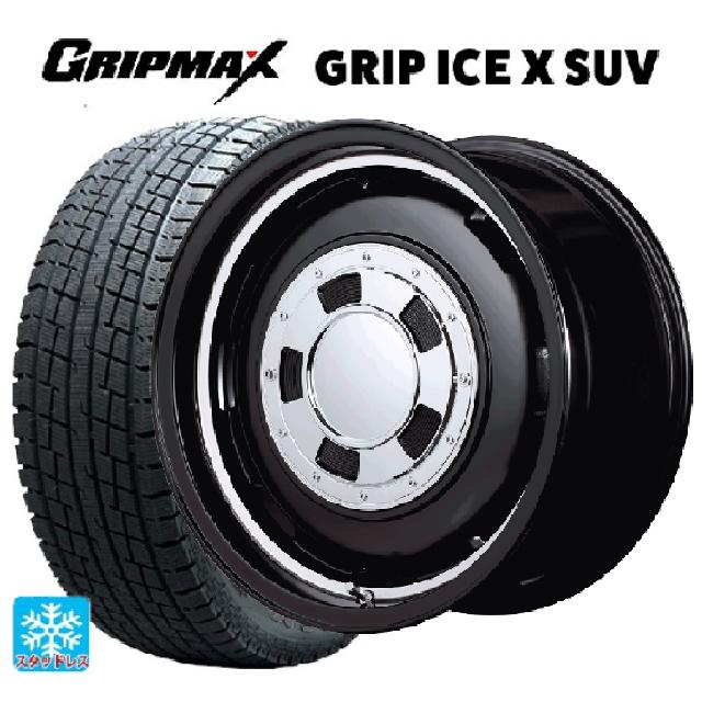在庫有 トヨタ ハイエース(200系)用 195/80R15 107/105N グリップマックス グリップアイスX SUV ブラックレター # エムアイディー ガルシア シスコ セミグロスブラック＋リムヴァーレイポリッシュ 新品スタッドレスタイヤホイール 4本セット