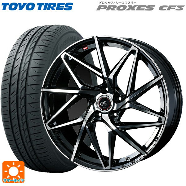 【6/22 20時〜 全品P5倍＆クーポン】トヨタ プリウス(50系)用 225/40R18 92W トーヨー プロクセス CF3 ウェッズ レオニス IT PBMC 新品サマータイヤホイール 4本セット