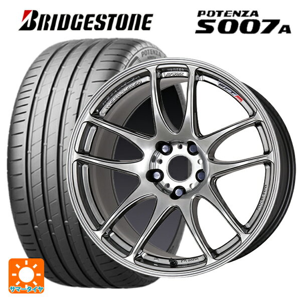 【6/22 20時〜 全品P5倍＆クーポン】ニッサン セレナ(C28)用 215/55R17 94W ブリヂストン ポテンザ S007A 正規品 ワーク エモーション CR極 GTS 新品サマータイヤホイール 4本セット