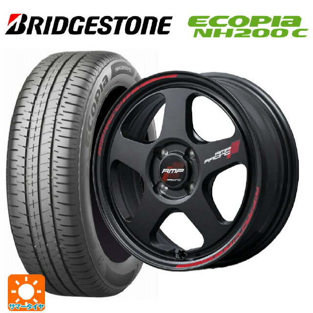 【6/15〜16限定 全品P5倍＆クーポン】ミツビシ デリカミニ(4WD車)(B3系)用 165/60R15 77H ブリヂストン エコピア NH200C 正規品 # エムアイディー MIDレーシング TR50 ターマックブラック 新品サマータイヤホイール 4本セット