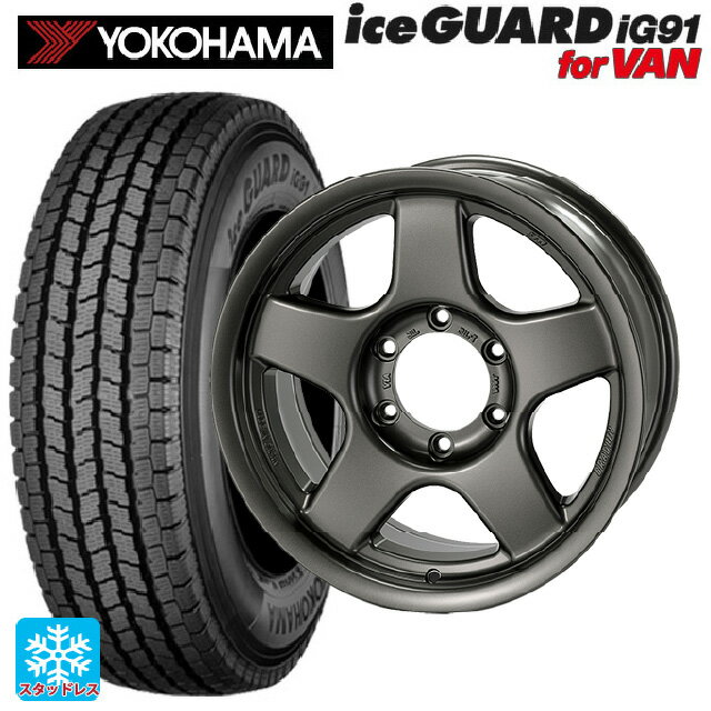 【6/22 20時〜 全品P5倍＆クーポン】スズキ ジムニーノマド(JC74W)用 2024年製 225/75R16 118/116L ヨコハマ アイスガード IG91 for VAN 4×4エンジニアリング ブラッドレーV マットガンメタリック 新品スタッドレスタイヤホイール 4本セット