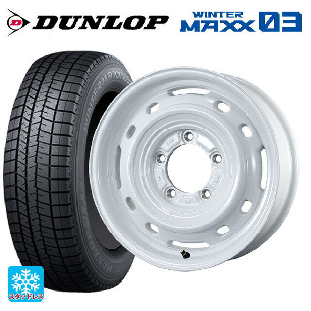 【6/20限定 全品P5倍＆クーポン】スズキ ジムニー(64系)用 215/70R16 100Q ダンロップ ウィンターマックス 03(WM03) トピー ランドフット XFG WH 新品スタッドレスタイヤホイール 5本セット