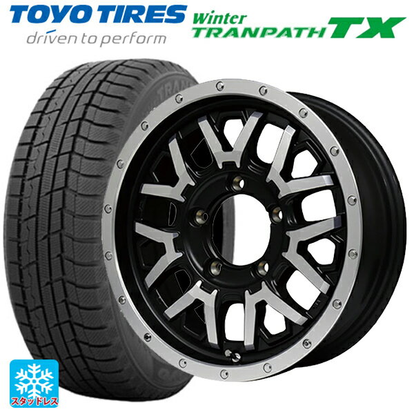 【6/22 20時〜 全品P5倍＆クーポン】スズキ ジムニー(64系)用 215/70R16 100Q トーヨー ウインタートランパス TX エムアイディー ナイトロパワー グレネード # セミグロスブラック＋フランジディスクポリッシュ 新品スタッドレスタイヤホイール 5本セット