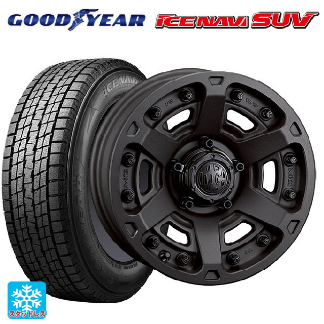 【6/15〜16限定 全品P5倍＆クーポン】スズキ ジムニー(64系)用 175/80R16 91Q グッドイヤー アイスナビ SUV クリムソン MG アーマー FF ショットガンブラック 新品スタッドレスタイヤホイール 5本セット