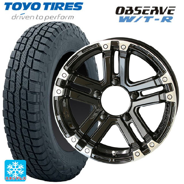【6/20限定 全品P5倍＆クーポン】185/85R16 105N トーヨー オブザーブ W/T-R 共豊 PPX SJX5 Gloss Blak×EndPolish 16-5.5J 国産車用 スタッドレスタイヤホイール4本セット