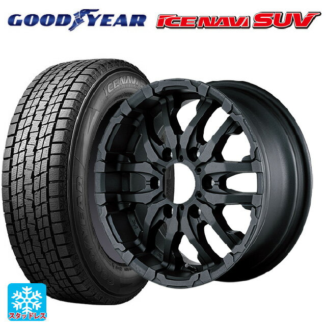 スズキ ジムニー(64系)用 175/80R16 91Q グッドイヤー アイスナビ SUV エムアイディー ナイトロパワー M26 クロスファング ブラストブラック 新品スタッドレスタイヤホイール 5本セット