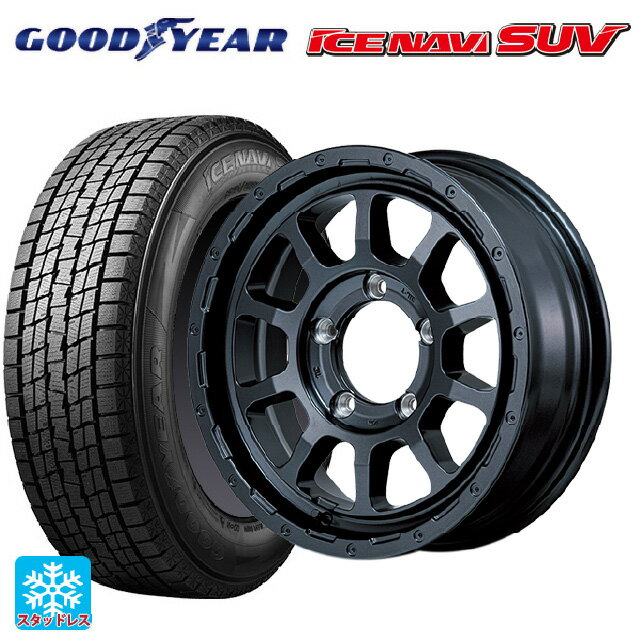 スズキ ジムニー(64系)用 2024年製 215/70R16 100Q グッドイヤー アイスナビ SUV # エムアイディー ナイトロパワー M10 PERSHING バレルブラックエディション バレルブラック 新品スタッドレスタイヤホイール 4本セット