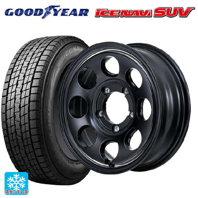 【6/15〜16限定 全品P5倍＆クーポン】スズキ ジムニーシエラ(74系)用 2024年製 215/70R16 100Q グッドイヤー アイスナビ SUV # エムアイディー ガルシア パーム8 セミグロスブラック/ウ゛ァーレイポリッシュ 新品スタッドレスタイヤホイール 5本セット