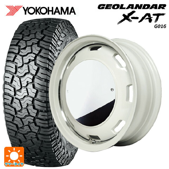 【6/22 20時〜 全品P5倍＆クーポン】スズキ ジムニーシエラ(74系)用 215/70R16 100/97Q ヨコハマ ジオランダー X-AT G016 ブラックレター 正規品 # エムアイディー ガルシア シスコムーン WH 新品サマータイヤホイール 5本セット