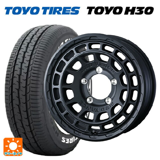 【10/17 23:59迄　最大3万円OFFクーポン】215/65R16 109/107R トーヨー H30 ホワイトレター ウェッズ マッドヴァンス X タイプF フルマットブラック 16-6J 国産車用 サマータイヤホイール4本セット