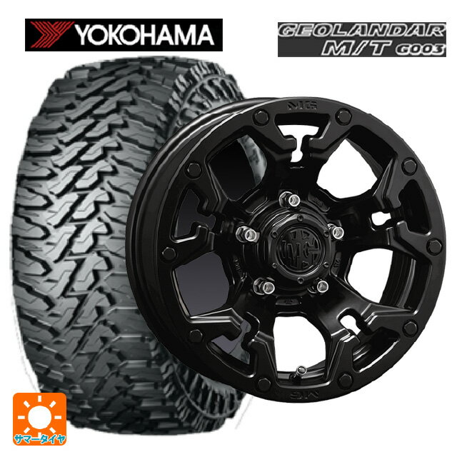 【6/22 20時〜 全品P5倍＆クーポン】スズキ ジムニーノマド(JC74W)用 225/70R16 103S ヨコハマ ジオランダー M/T G003 正規品 # クリムソン MG ゴーレム マットブラック 新品サマータイヤホイール 5本セット