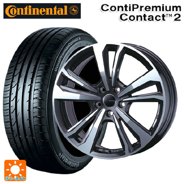 【6/22 20時〜 全品P5倍＆クーポン】BMW Z4(G29)用 225/50R17 98H XL コンチネンタル コンチプレミアムコンタクト 2 正規品 ティーエーエス スマートライン 365 ガンメタリックポリッシュ 新品サマータイヤホイール 4本セット
